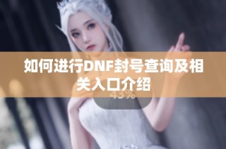 如何进行DNF封号查询及相关入口介绍