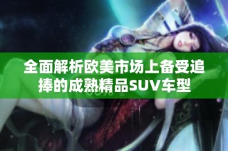 全面解析欧美市场上备受追捧的成熟精品SUV车型