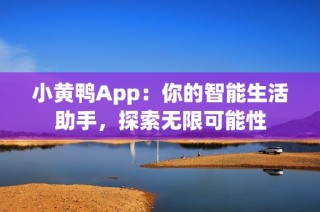 小黄鸭App：你的智能生活助手，探索无限可能性