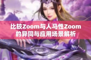 比较Zoom与人马性Zoom的异同与应用场景解析