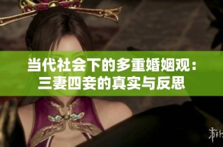 当代社会下的多重婚姻观：三妻四妾的真实与反思