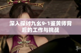 深入探讨九幺9·1鉴黄师背后的工作与挑战