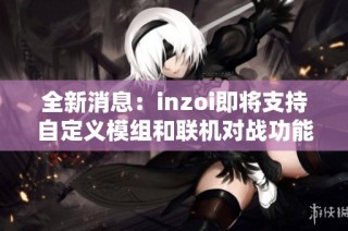 全新消息：inzoi即将支持自定义模组和联机对战功能