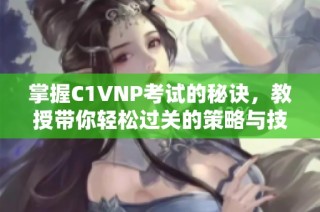 掌握C1VNP考试的秘诀，教授带你轻松过关的策略与技巧