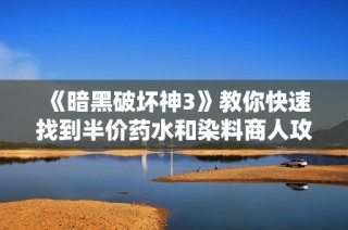 《暗黑破坏神3》教你快速找到半价药水和染料商人攻略