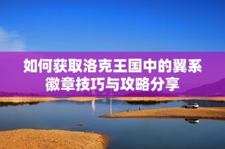 如何获取洛克王国中的翼系徽章技巧与攻略分享