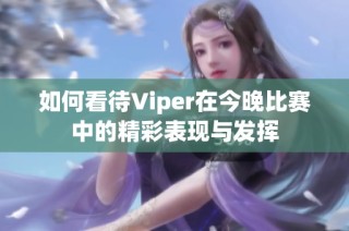 如何看待Viper在今晚比赛中的精彩表现与发挥