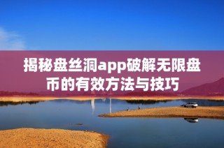 揭秘盘丝洞app破解无限盘币的有效方法与技巧