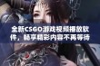 全新CSGO游戏视频播放软件，畅享精彩内容不再等待