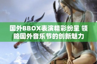 国外BBOX表演精彩纷呈 领略国外音乐节的创新魅力