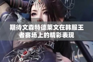 期待文森特德莱文在韩服王者赛场上的精彩表现