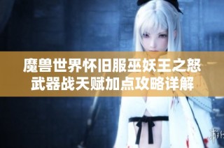 魔兽世界怀旧服巫妖王之怒武器战天赋加点攻略详解