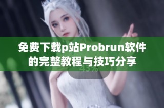 免费下载p站Probrun软件的完整教程与技巧分享