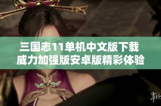 三国志11单机中文版下载 威力加强版安卓版精彩体验分享