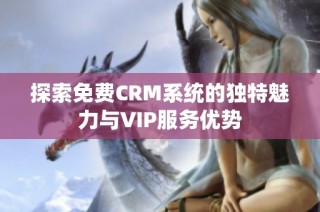 探索免费CRM系统的独特魅力与VIP服务优势