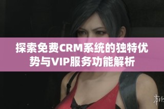 探索免费CRM系统的独特优势与VIP服务功能解析