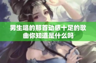 男生唱的那首动感十足的歌曲你知道是什么吗