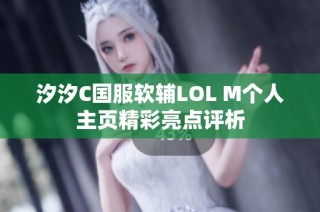 汐汐C国服软辅LOL M个人主页精彩亮点评析