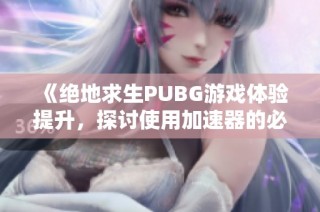 《绝地求生PUBG游戏体验提升，探讨使用加速器的必要性与推荐》