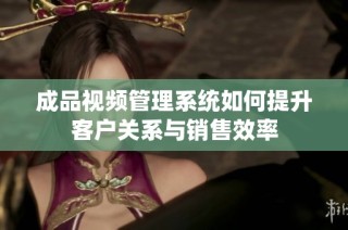 成品视频管理系统如何提升客户关系与销售效率