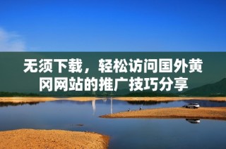 无须下载，轻松访问国外黄冈网站的推广技巧分享