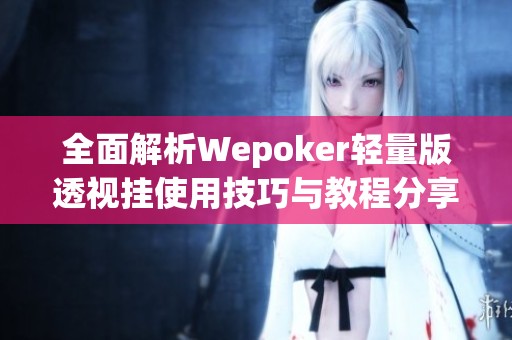 全面解析Wepoker轻量版透视挂使用技巧与教程分享