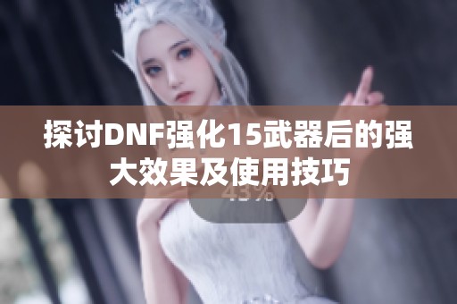 探讨DNF强化15武器后的强大效果及使用技巧