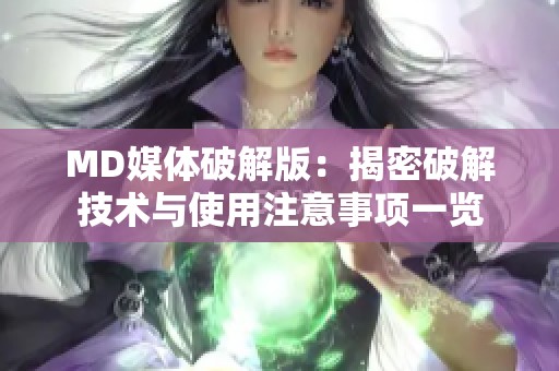 MD媒体破解版：揭密破解技术与使用注意事项一览