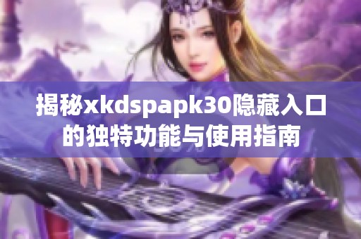 揭秘xkdspapk30隐藏入口的独特功能与使用指南