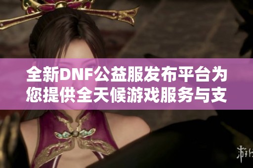 全新DNF公益服发布平台为您提供全天候游戏服务与支持