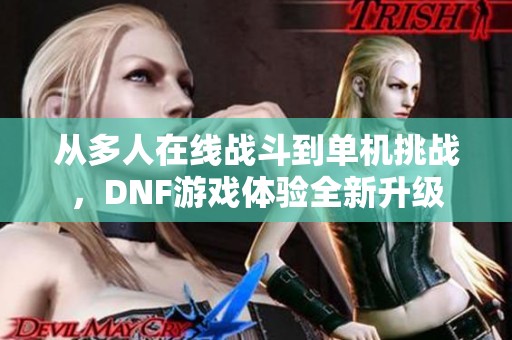 从多人在线战斗到单机挑战，DNF游戏体验全新升级