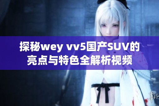 探秘wey vv5国产SUV的亮点与特色全解析视频