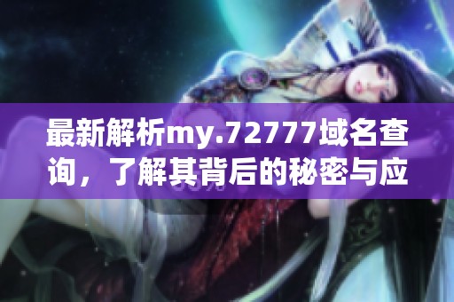 最新解析my.72777域名查询，了解其背后的秘密与应用