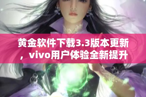 黄金软件下载3.3版本更新，vivo用户体验全新提升